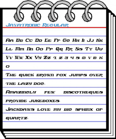Javatronic Regular Font