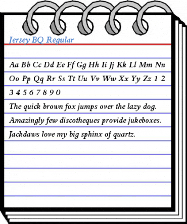 Jersey BQ Regular Font