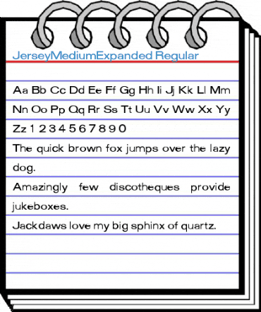 JerseyMediumExpanded Regular Font