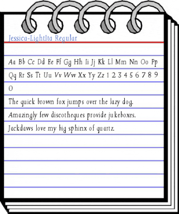 Jessica-LightIta Regular Font