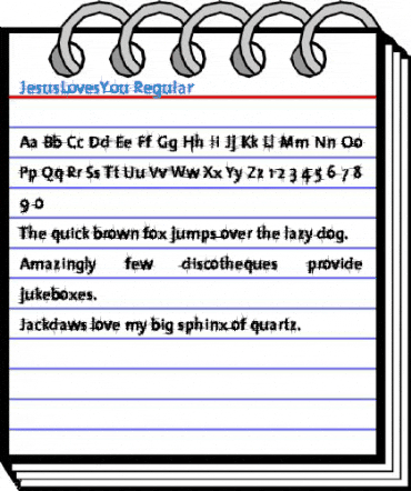 JesusLovesYou Regular Font