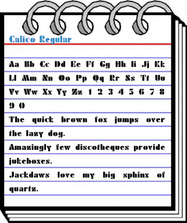 Calico Regular Font