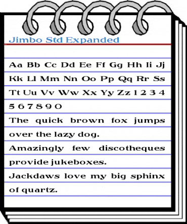 Jimbo Std Expanded Font