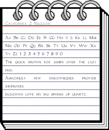 California 2 Regular Font