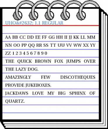 UHoੈ 1.1 Regular Font