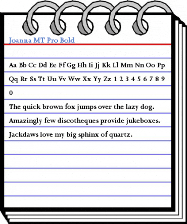 Joanna MT Pro Bold Font