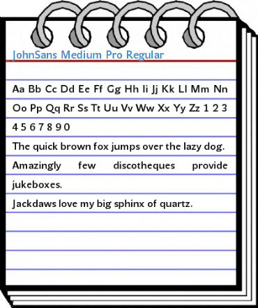 JohnSans Medium Pro Regular Font