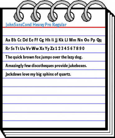 JohnSansCond Heavy Pro Regular Font