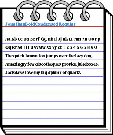 JonathanBoldCondensed Regular Font