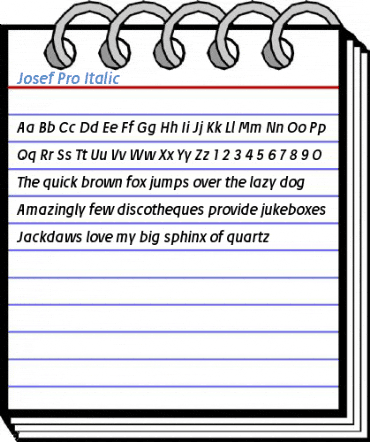 Josef Pro Italic Font