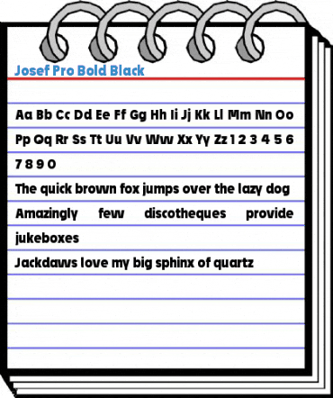 Josef Pro Bold Black Font
