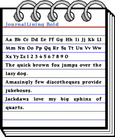 JournalLining Bold Font