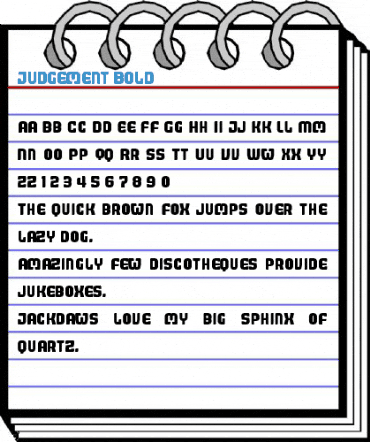Judgement Bold Font