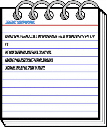 Judgement CompressedItalic Font