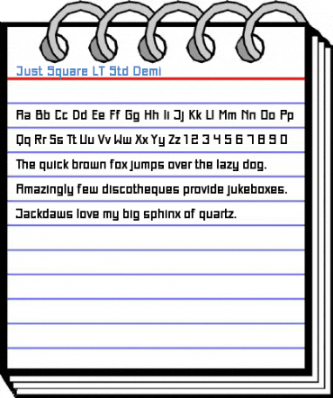 Just Square LT Std Demi Font