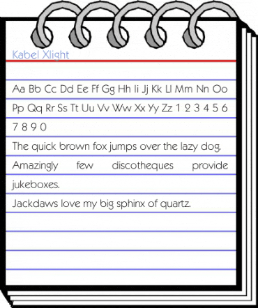 Kabel Xlight Font