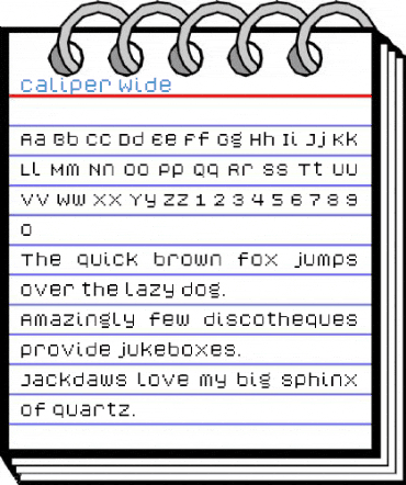 Caliper Wide Font