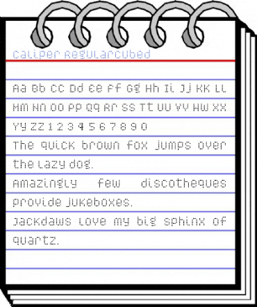 Caliper RegularCubed Font