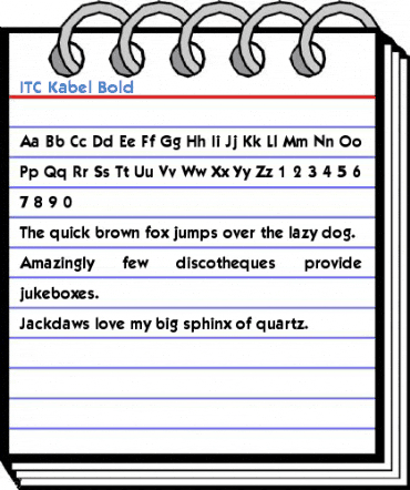 ITC Kabel Bold Font