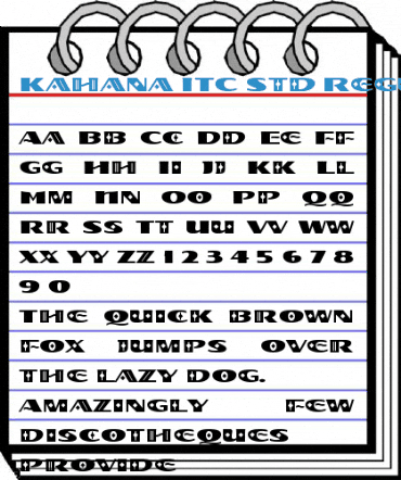 Kahana ITC Std Regular Font