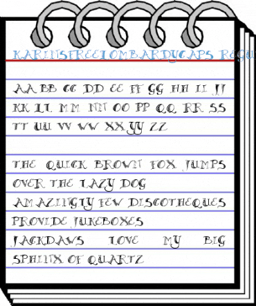 KarinsFreeLombardyCaps Regular Font