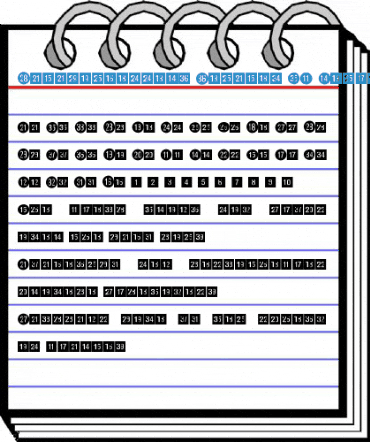 Katalogziffern Negativ BQ Regular Font