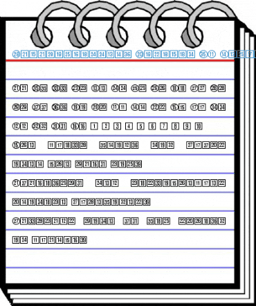 Katalogziffern Positiv BQ Regular Font