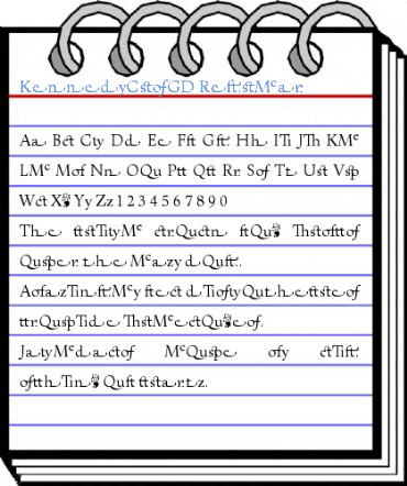 KennedyCusGD Regular Font