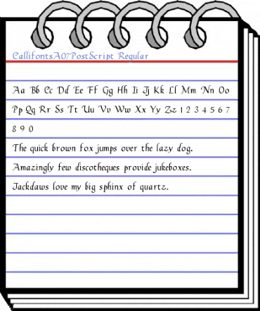 CallifontsA07PostScript Regular Font