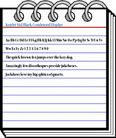 Kepler Std Black Condensed Display Font