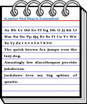 Kepler Std Black Extended Font