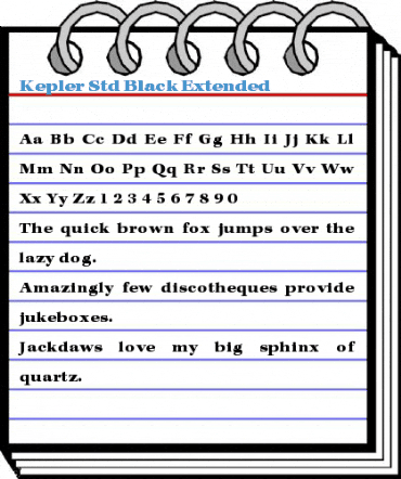 Kepler Std Black Extended Font