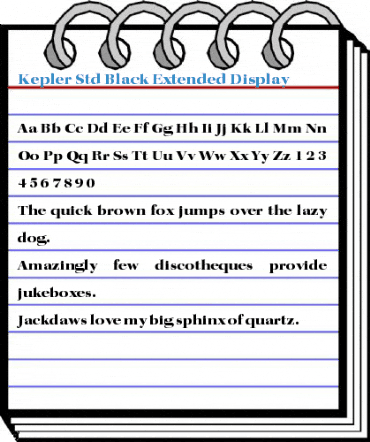 Kepler Std Black Extended Display Font