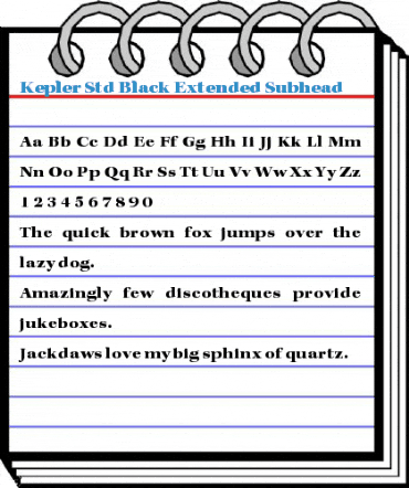 Kepler Std Black Extended Subhead Font