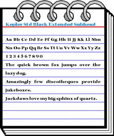 Kepler Std Black Extended Subhead Font