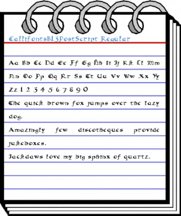 CallifontsB13PostScript Regular Font