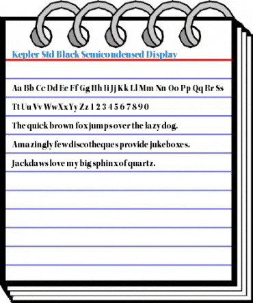 Kepler Std Black Semicondensed Display Font