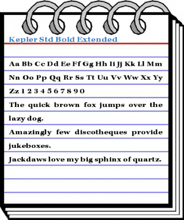 Kepler Std Bold Extended Font