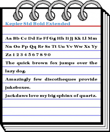 Kepler Std Bold Extended Font