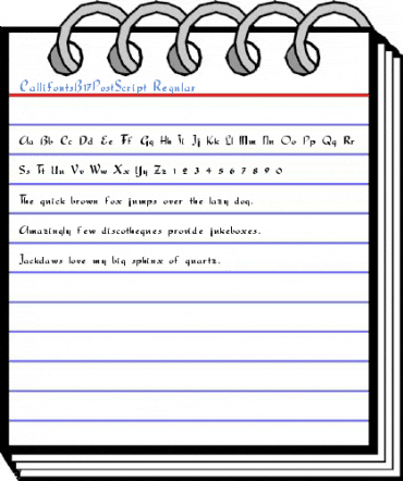 CallifontsB17PostScript Regular Font