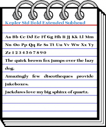 Kepler Std Bold Extended Subhead Font