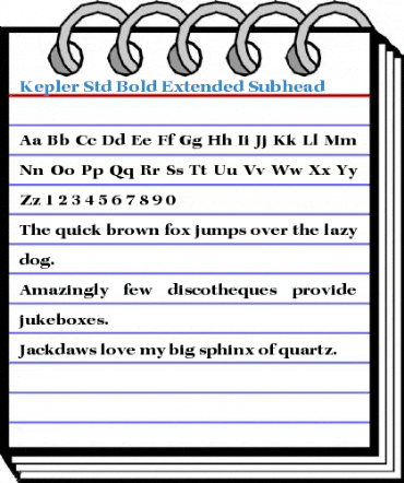 Kepler Std Bold Extended Subhead Font