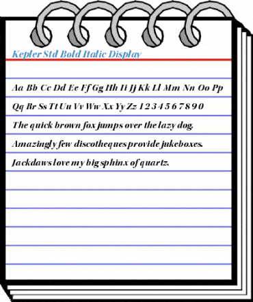 Kepler Std Bold Italic Display Font