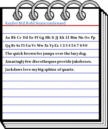 Kepler Std Bold Semicondensed Font