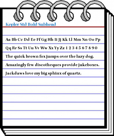 Kepler Std Bold Subhead Font