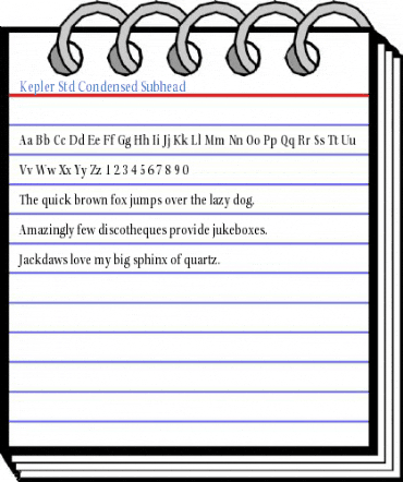Kepler Std Condensed Subhead Font