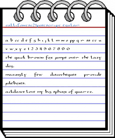CallifontsC21PostScript Regular Font