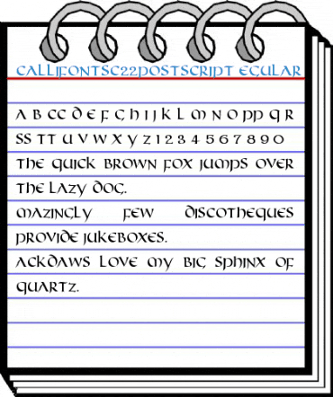 CallifontsC22PostScript Regular Font