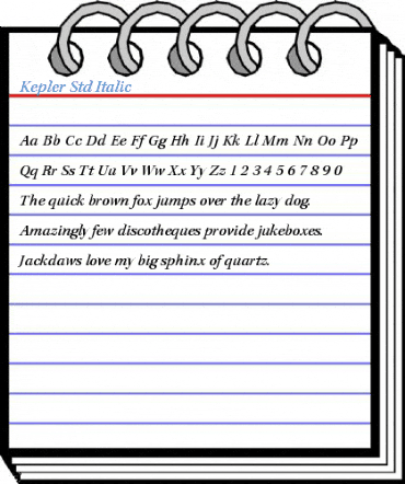 Kepler Std Italic Font