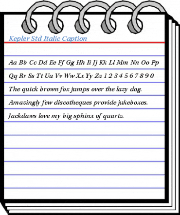 Kepler Std Italic Caption Font